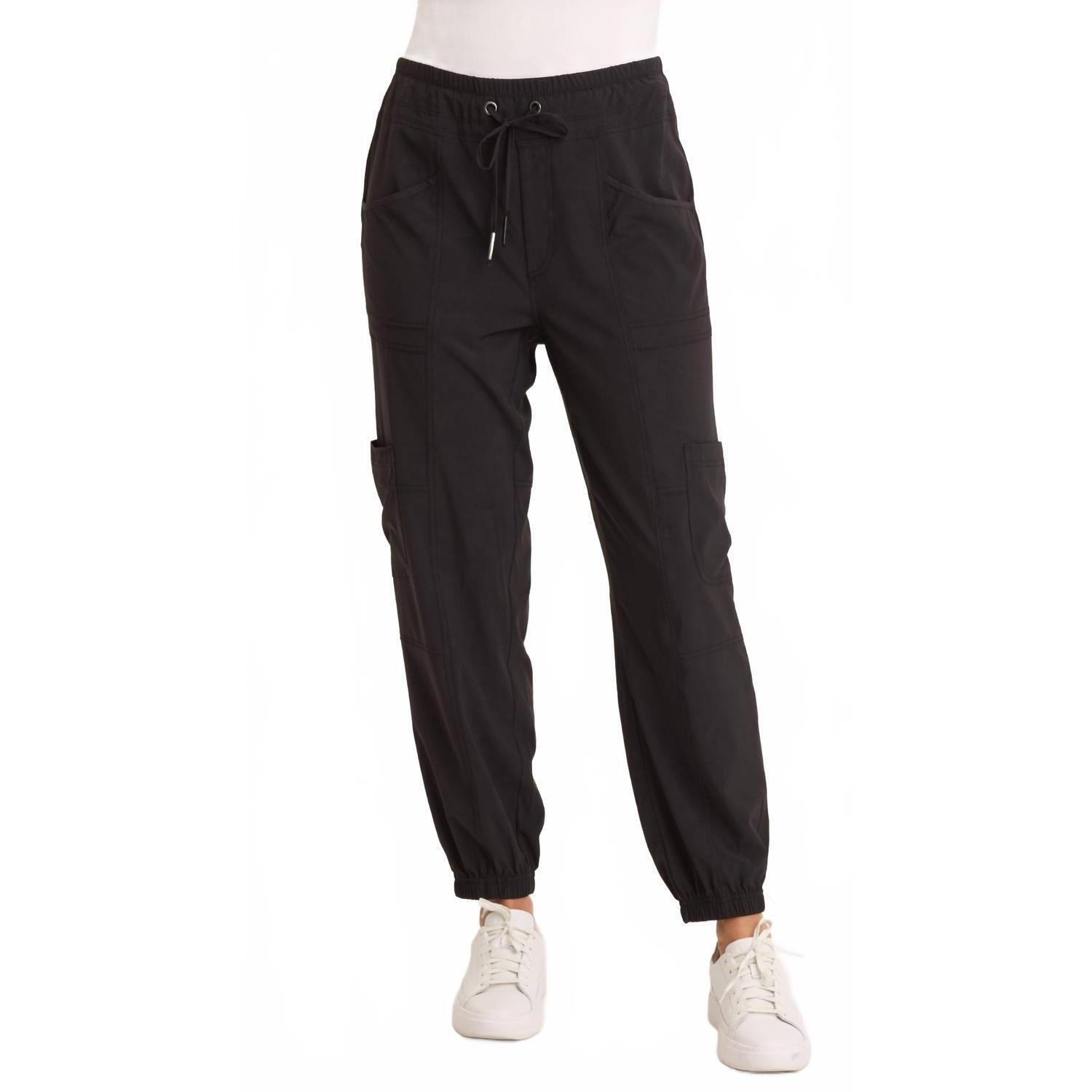 New Wearables Women's Theobald 4 Way Stretch Cargo Jogger In Black
